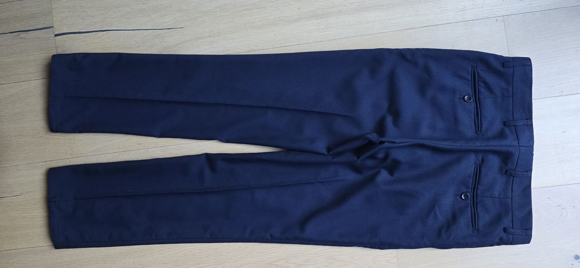 Spodnie kant eleganckie Wall Street 80/170 granatowe