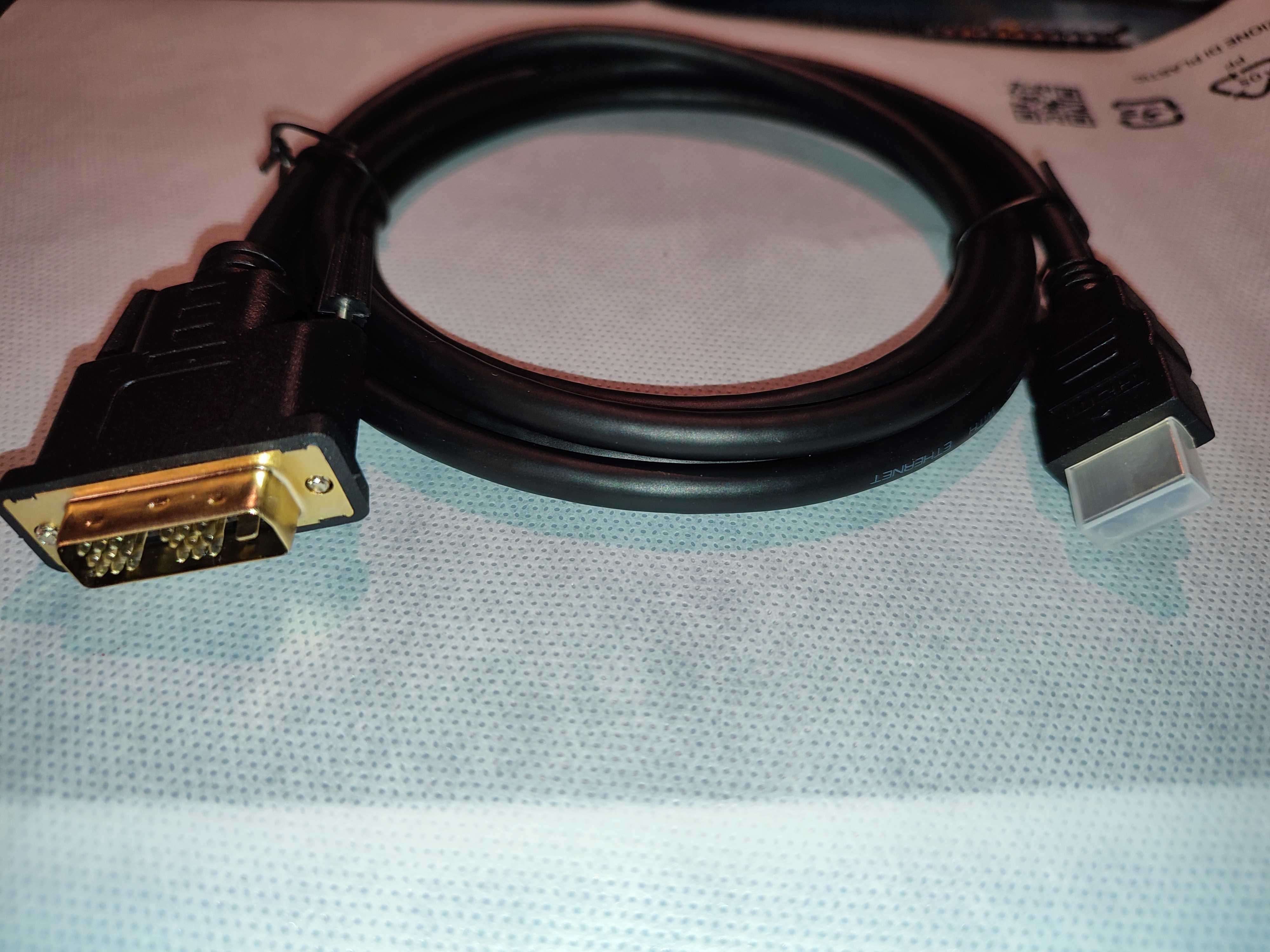 Cabo de Vídeo Adaptador - Nano - 1.8m DVI HDMI (novo)