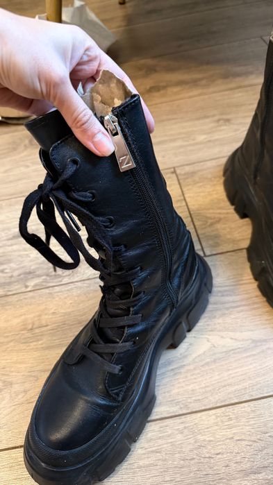 Ботинки черевики Zara шкіра 38 39