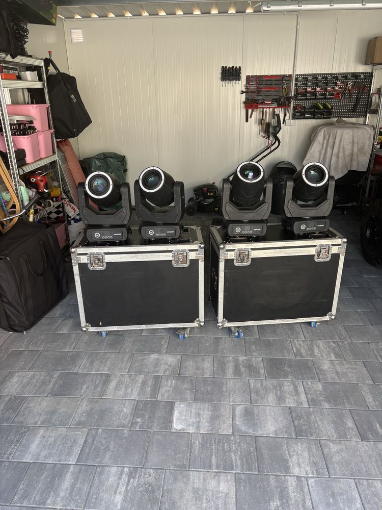Głowy light4me Venom spot 150 4 szt case dj wesele oświetlenie