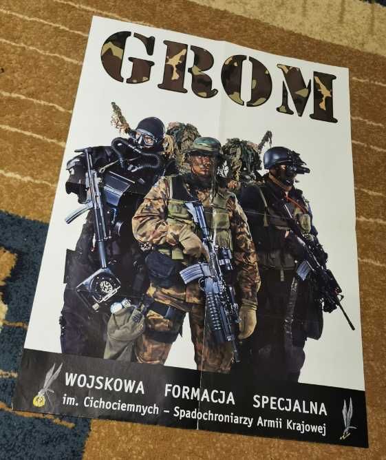 GROM - jednostka specjalna - duży plakat