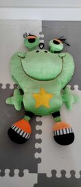 Poduszka żaba dla dziecka zielona płaska