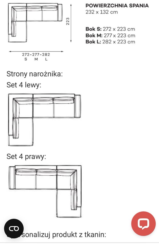 Narożnik BEFAME MoonSET 4 Lewy - Nowy, na gwarancji