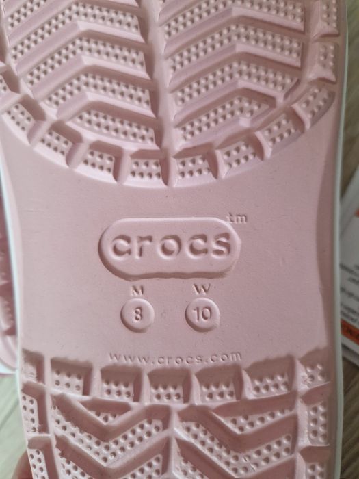 Klapki crocs M8 W10, 41-42 pudrowy róż
