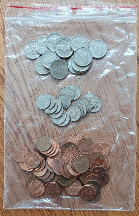 89 monet USA - 1, 5 i 10 centów