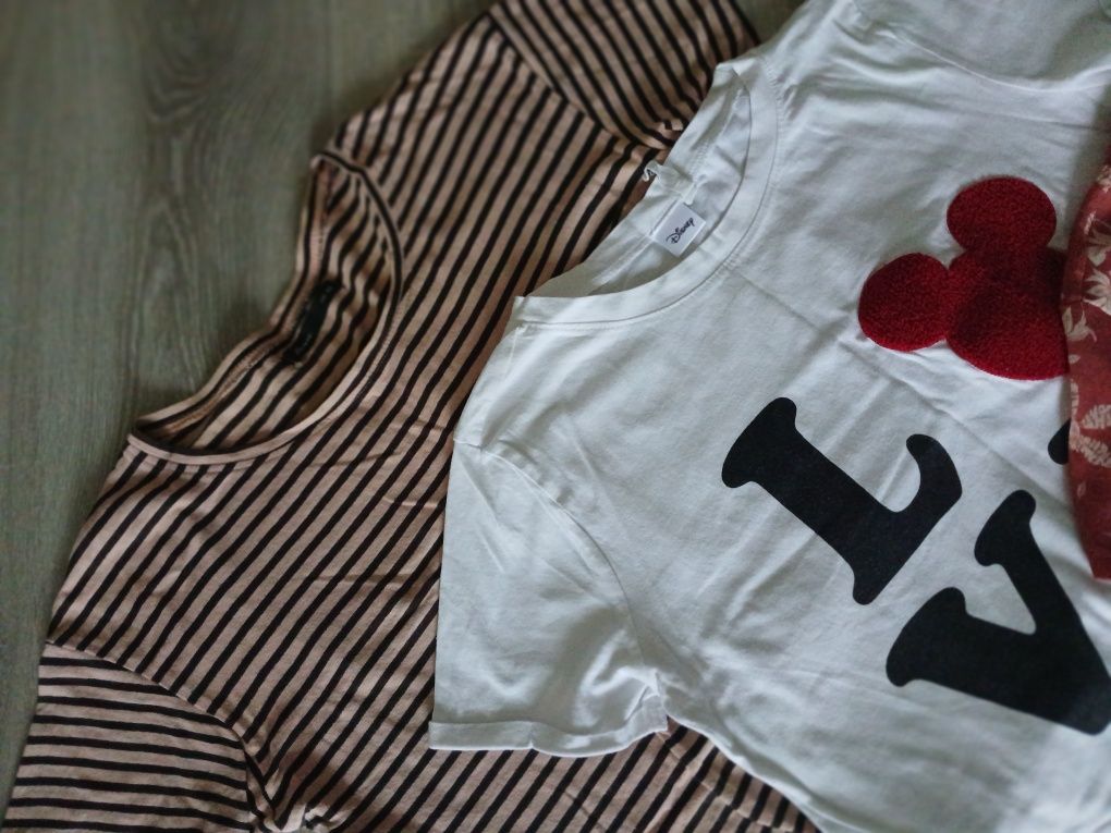 3 koszulki T-shirty rozm XS 34