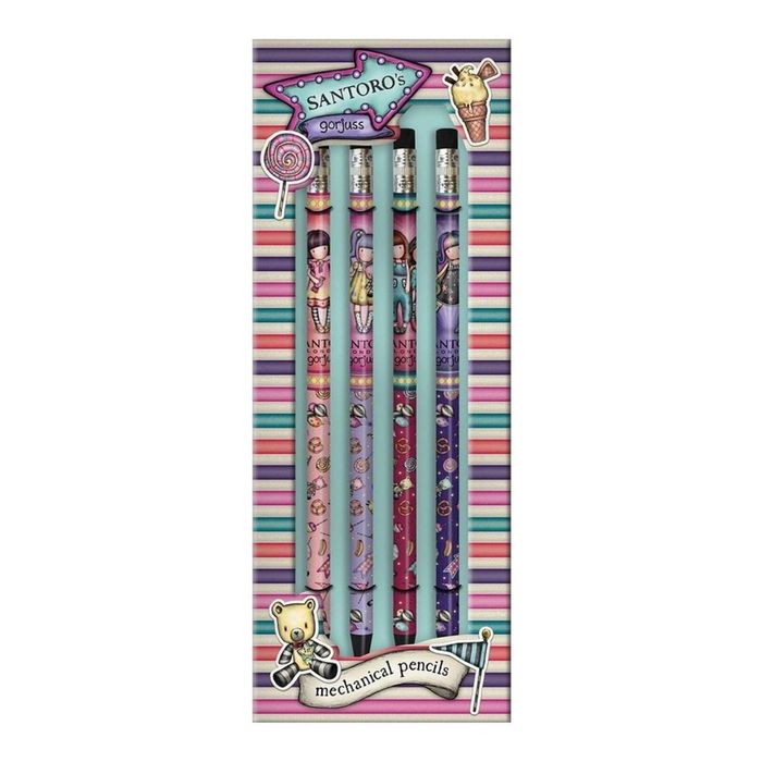 Mechaniczne Ołówki Fairground 4szt Santoro ,82x211 mm