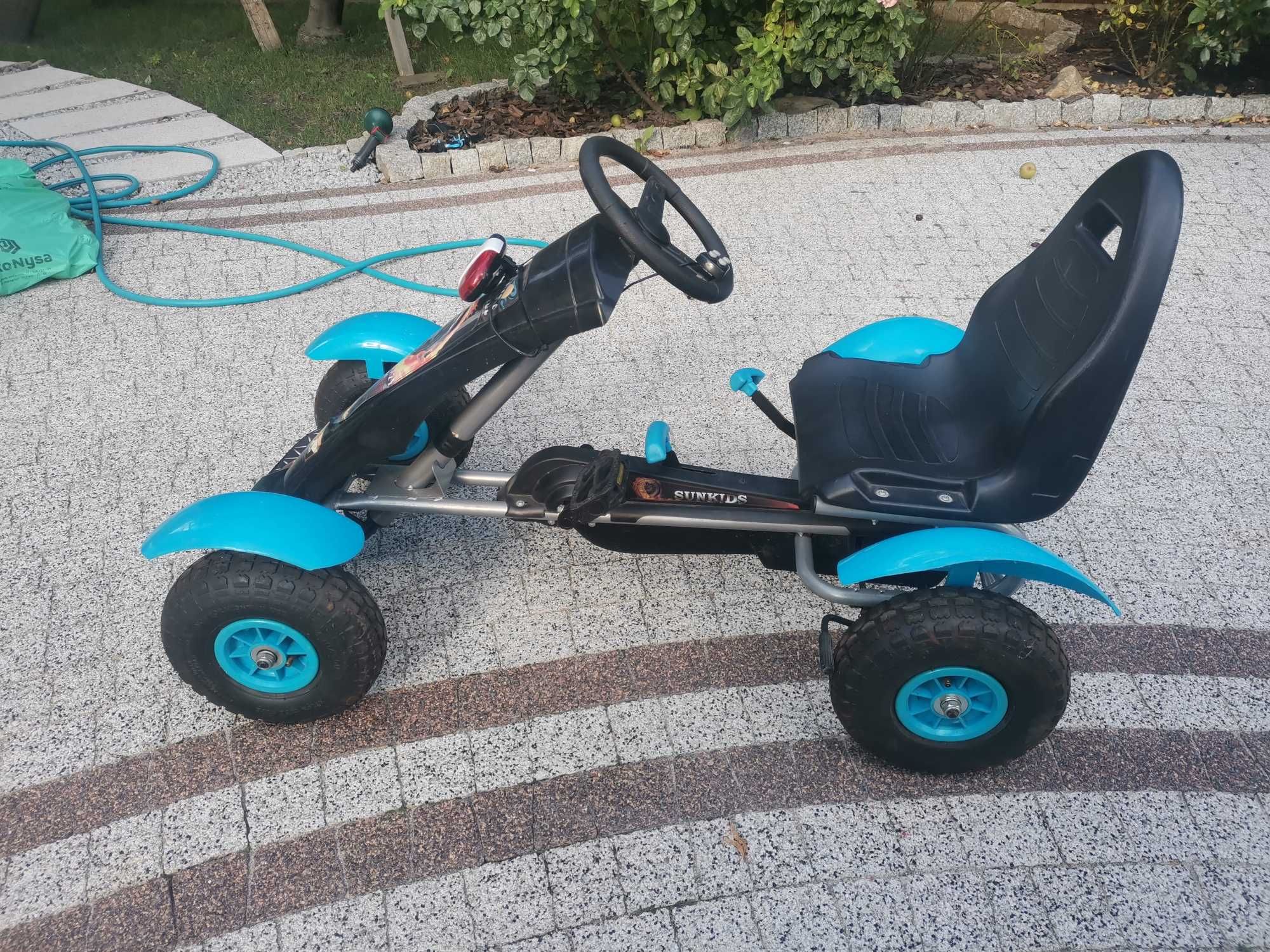 Gokart na pedały dla dziecka niebieski