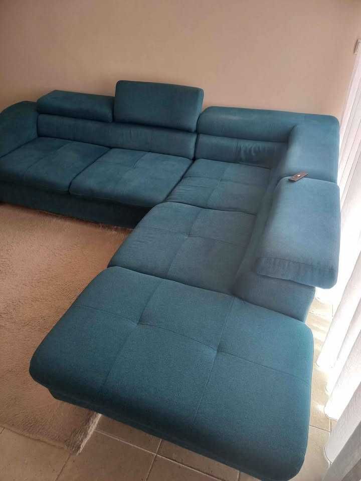 Sofa chaise longue azul