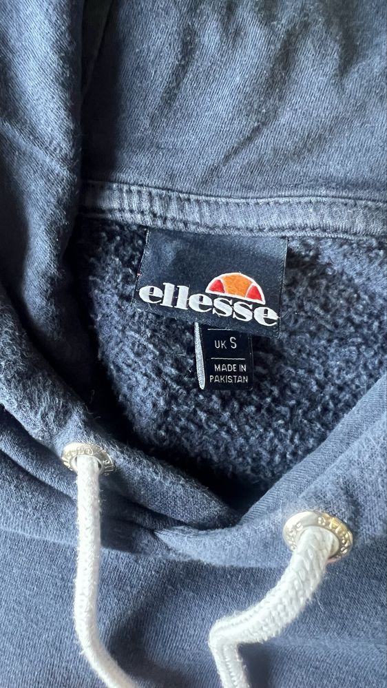Granatowa wciągana bluza męska z kapturem Ellesse