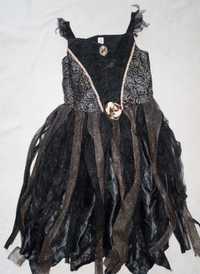 Kostium Sukienka Czarownica Goth 134 / 140