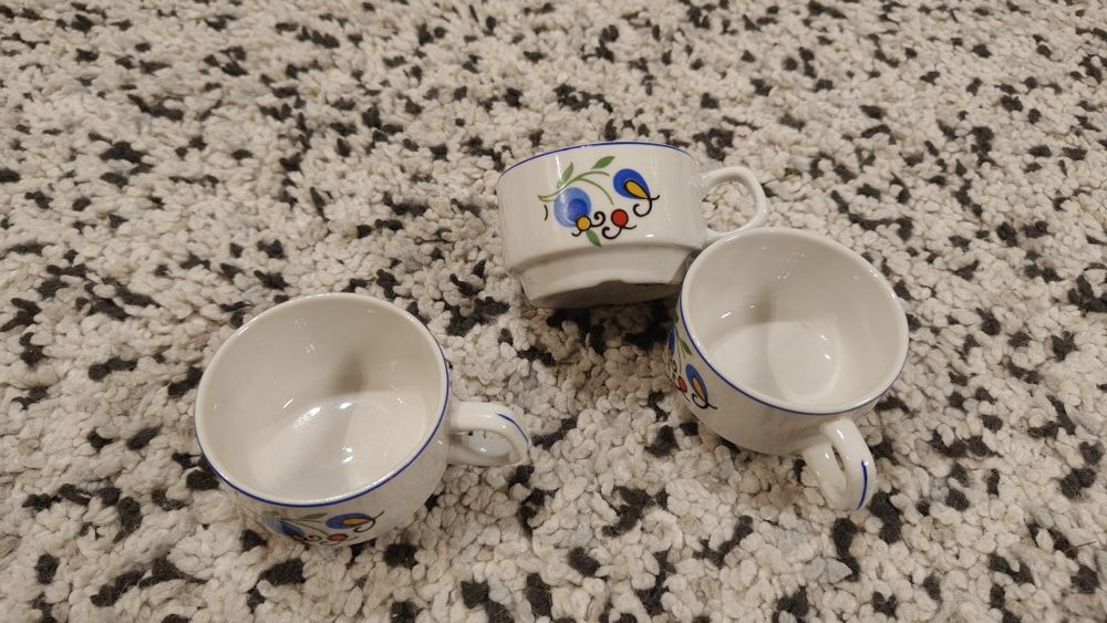 Mała filiżanka Lubiana, do kawy, herbaty, wzór kaszubski