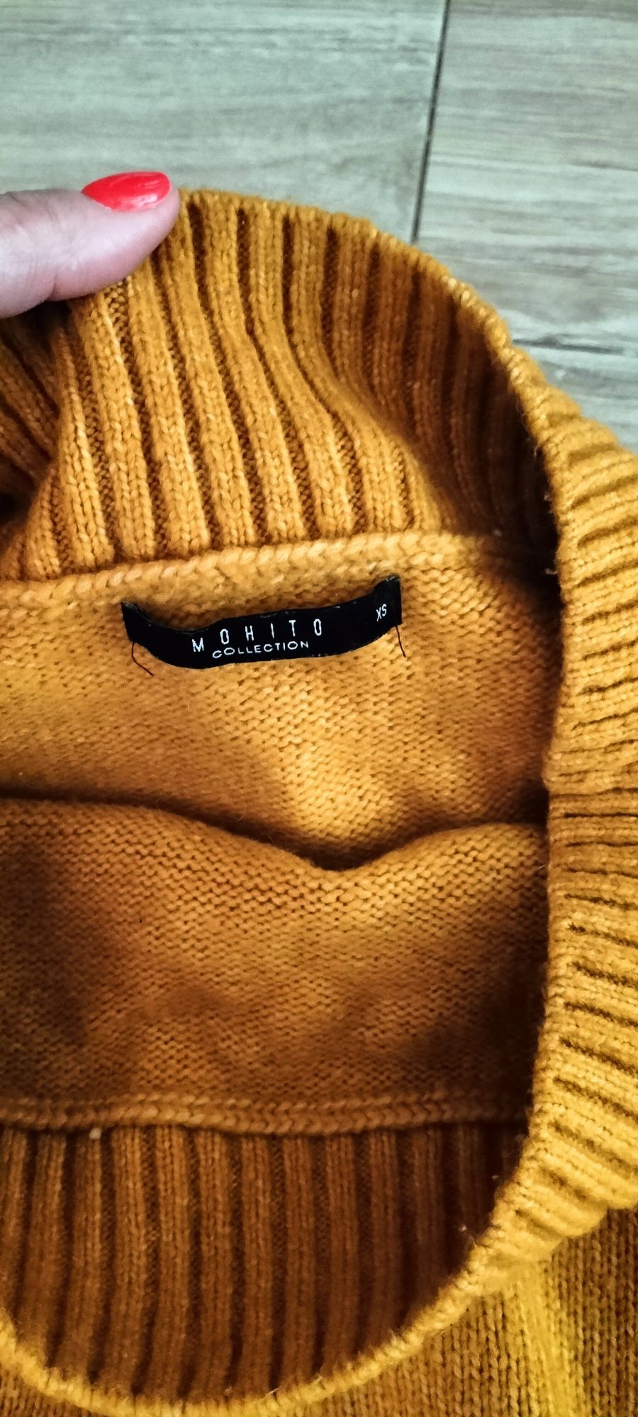 Mohito sweter musztardowy XS