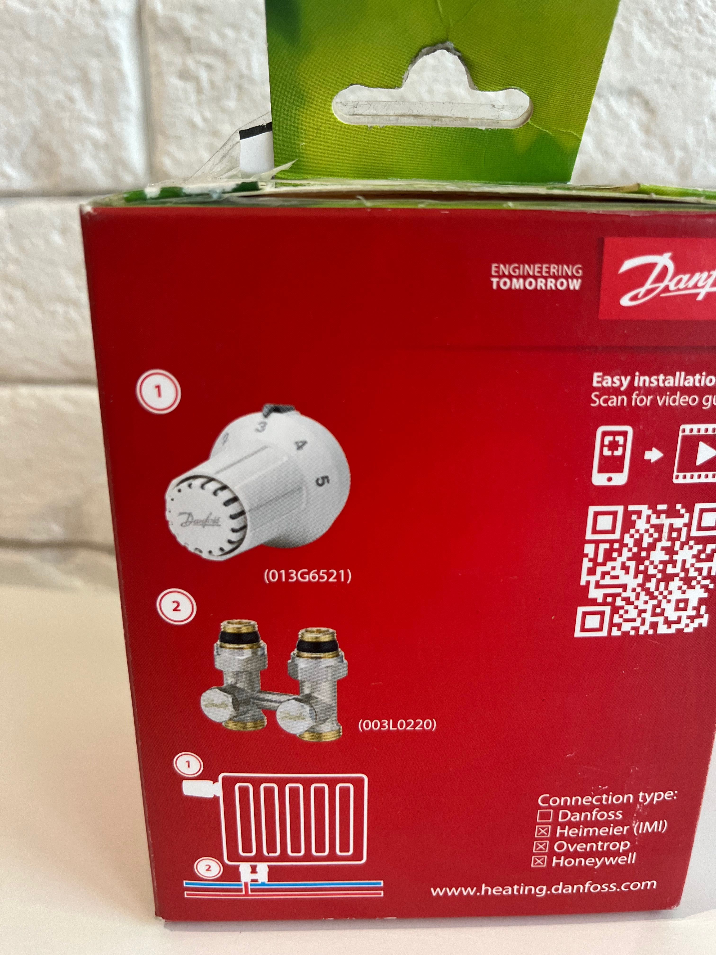 Zestaw Termostatyczny GŁOWICA + ZAWÓR RLV-KB 1/2" & 3/4" PROST DANFOSS