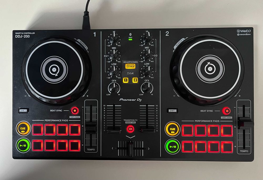 PIONEER DDJ 200 konsola kontroler DJ dwukanałowy + kabel
