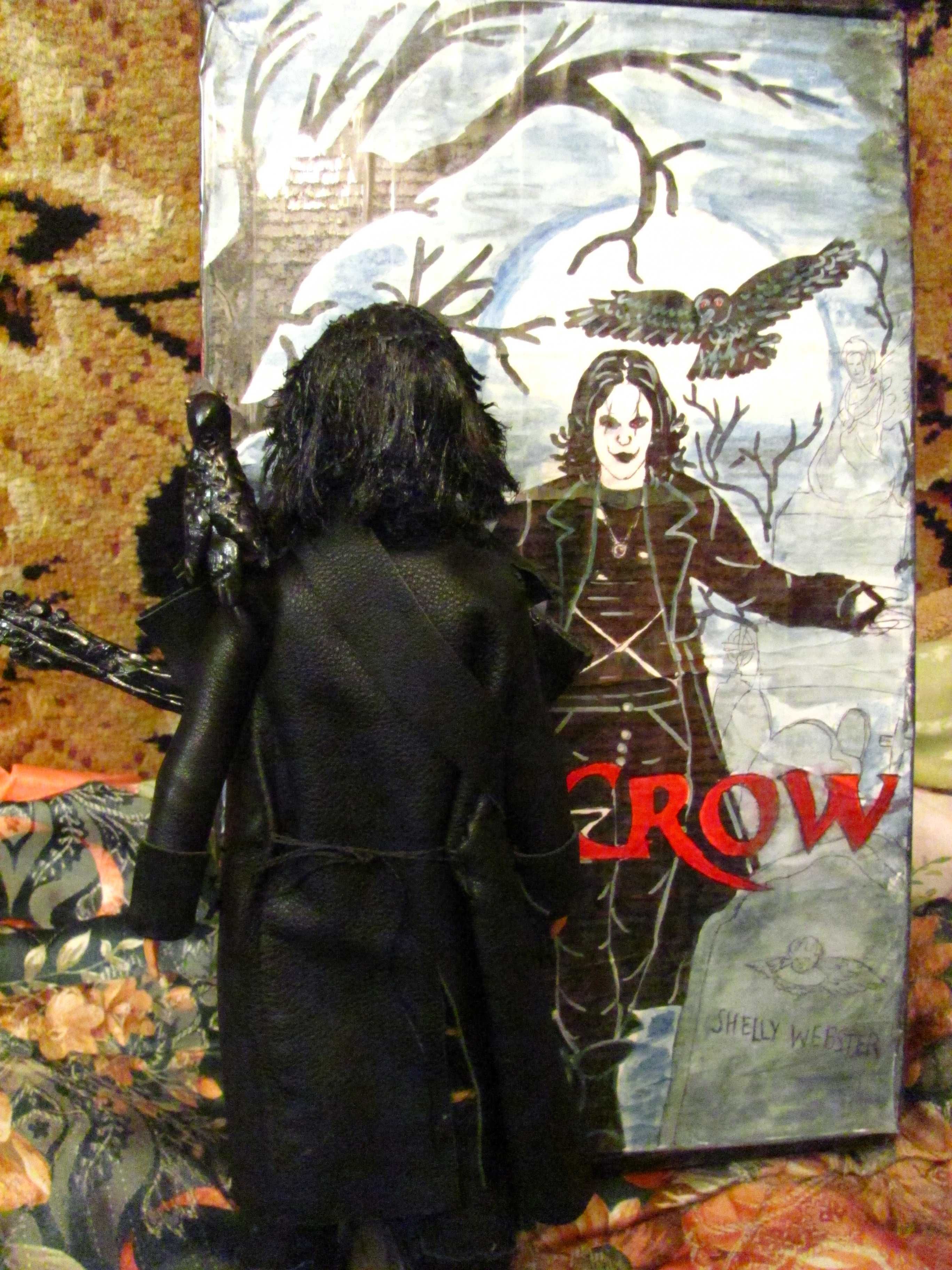 Ooak doll Eric Draven (Brandon Lee) Crow,костом,Ворон,готика,кастом.