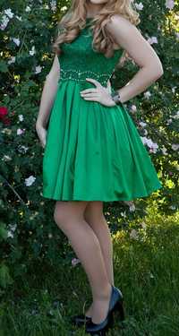 Випускна сукня Бейбі Долл зеленого кольору