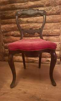 Krzesło drewniane stare Ludwikowskie rzeźbione fotel barok antyk