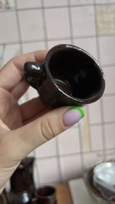 Винтажный кофейный набор, керамика, 6 персон