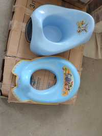 Набір (дитячий горщик та туалетне сидіння зі спинкою)