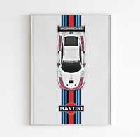 Plakat Martini Racing Porsche 100x70cm