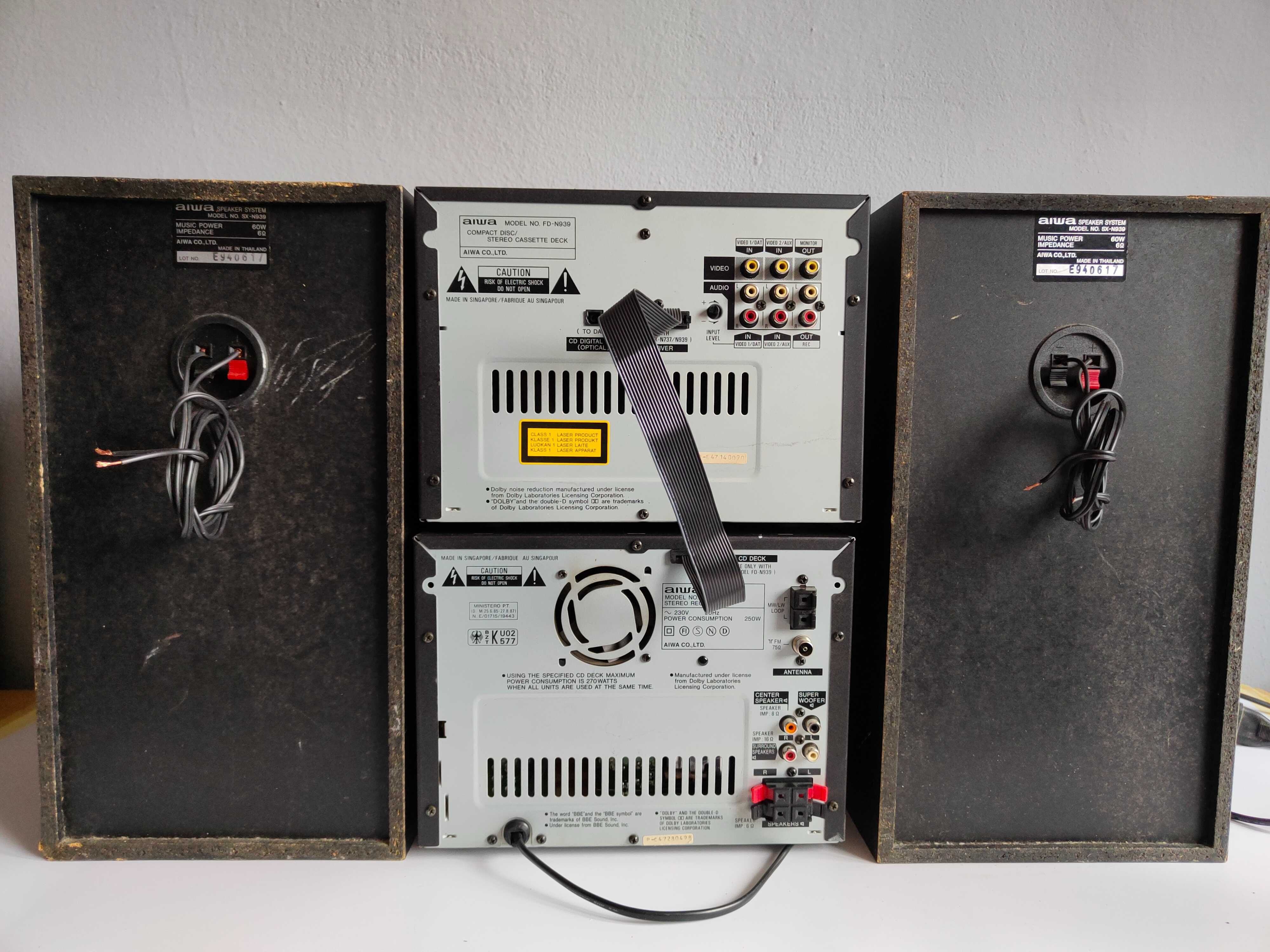 Wieża Aiwa NSX-D939, RX-N939EZ, FD-N939 z kolumnami