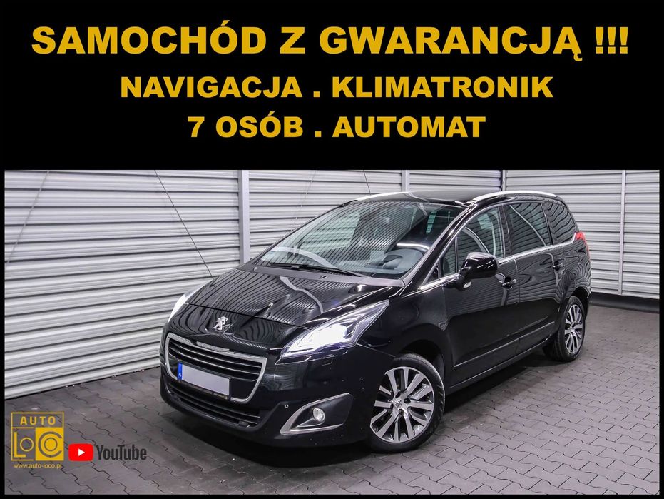 Peugeot 5008 7 OSÓB + Salon POLSKA + Navi + PANORAMA + Xenon + SERWIS !!!