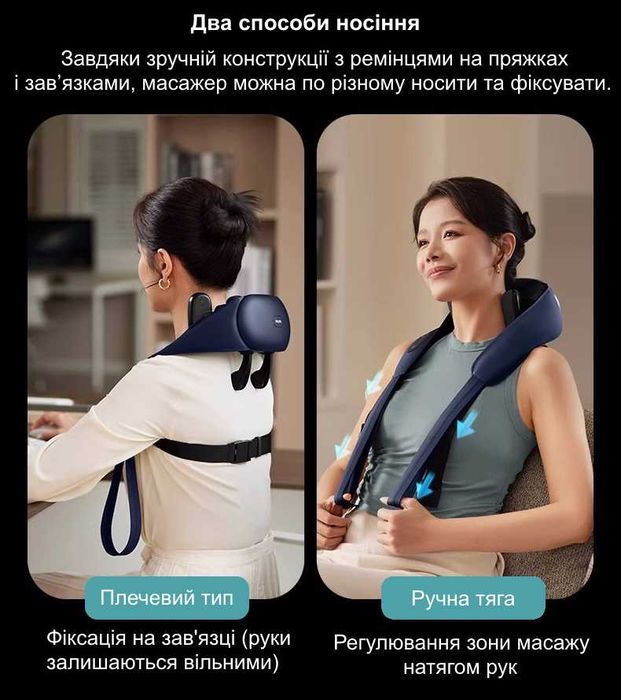 Роликовый массажер для спины шеи и плеч с прогревом - Philips
