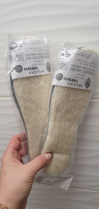 Wkładki do butów owcza wełna wełniane filc thermo 41