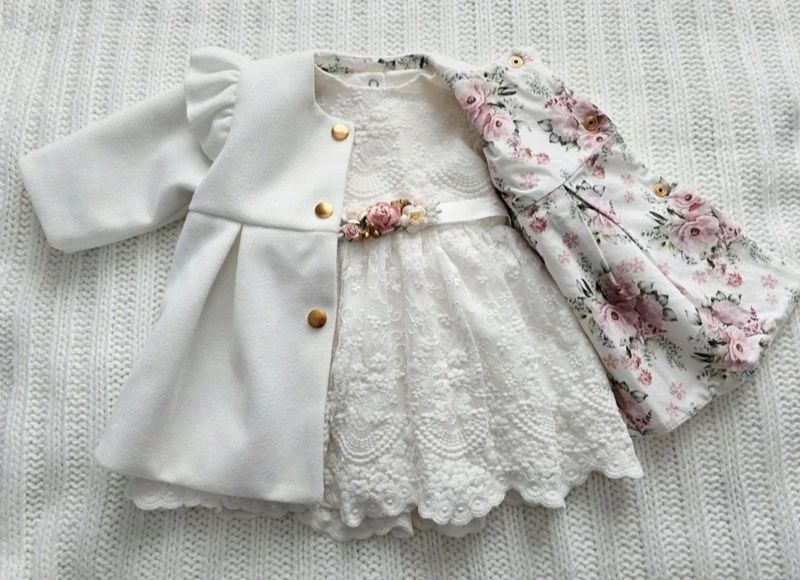 Komplet do Chrztu dla dziewczynki Milulove 68cm