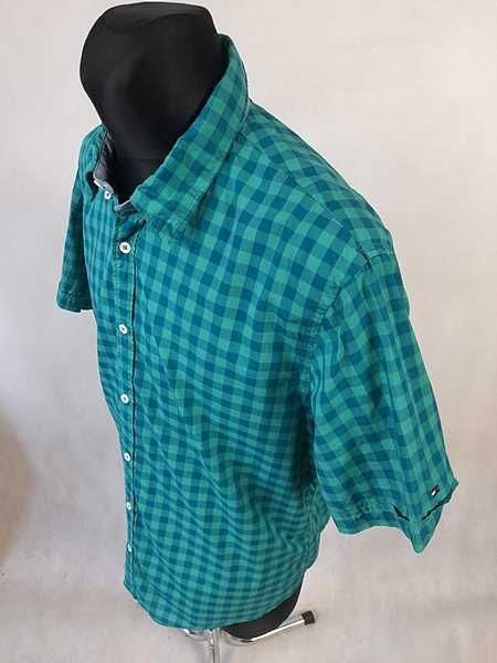 Tommy Hilfger Slim Fit Koszula męska z krótkim rękawem XXL