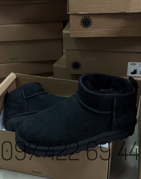 Ugg Classic Ultra Mini Grey Жіночі Ugg Замш/Овчина Уггі Ugg
