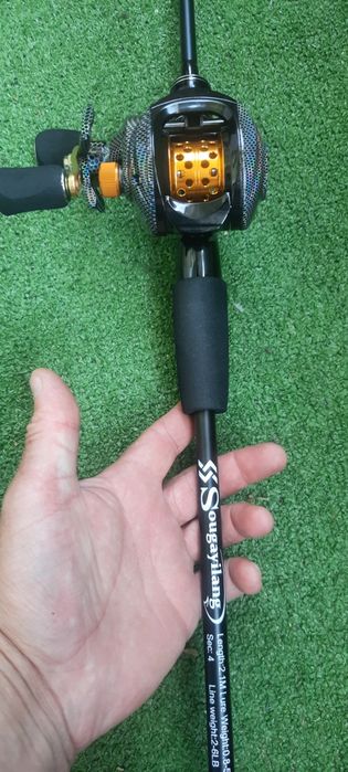 Wędka castingowa paver stic + Multiplikator Baitcasting