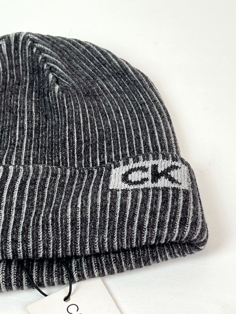 Чоловіча шапка calvin klein mens beanie ribbed