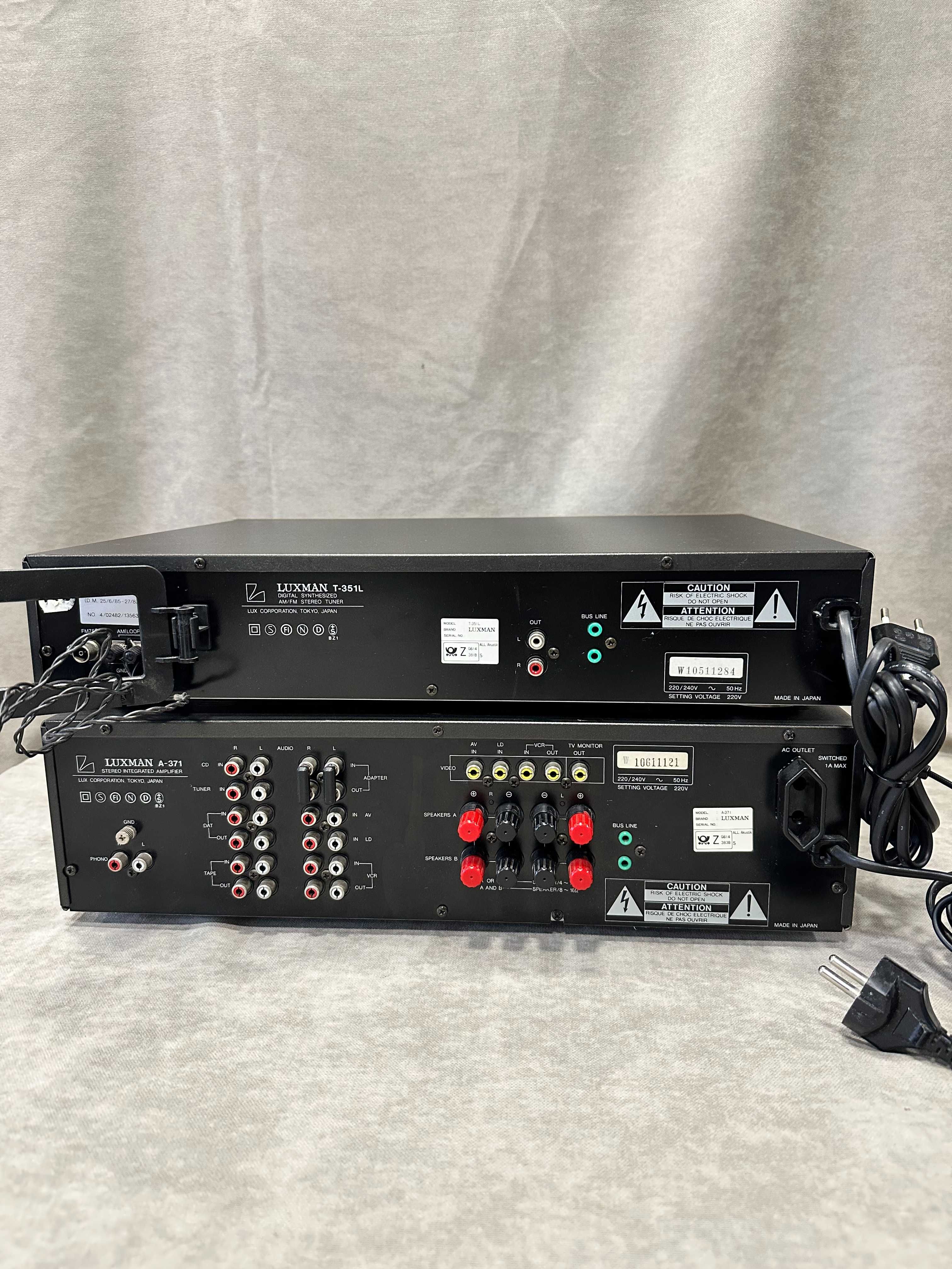 Zestaw Stereo LUXMAN wzmacniacz A-371, Tuner Luxman T - 351 T