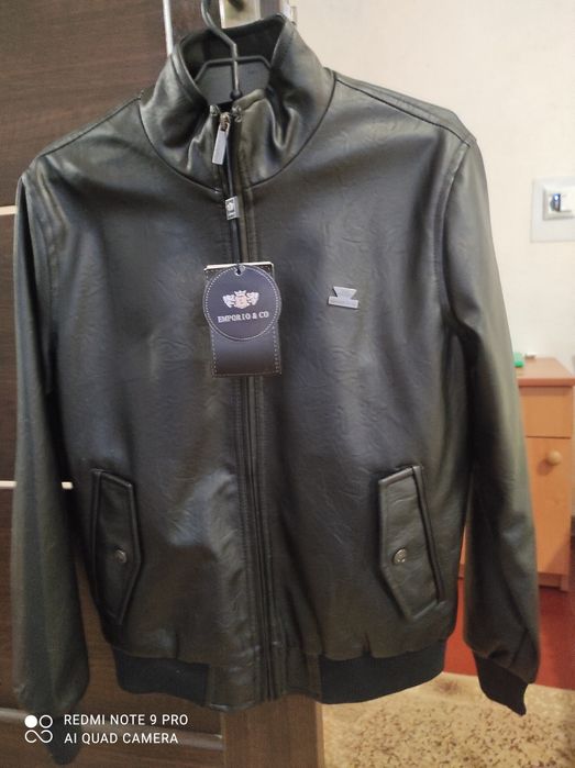 Шкіряна куртка Emporio Armani