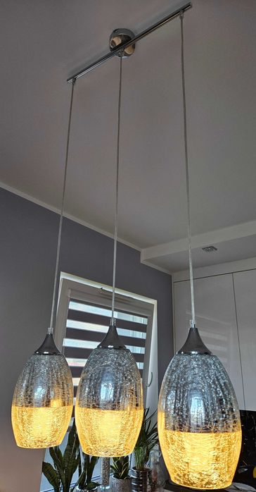 Lampa wisząca Candellux Celia 3 punkty światła E27 Chrom Srebrny