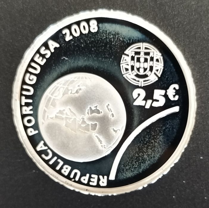 Moeda 2,5€ 2008 Jogos Olímpicos Pequim Estado Nova Prata Proof