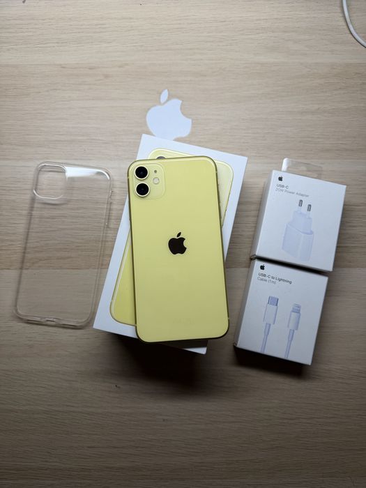 iPhone 11 64gb żółty bateria 100% komplet