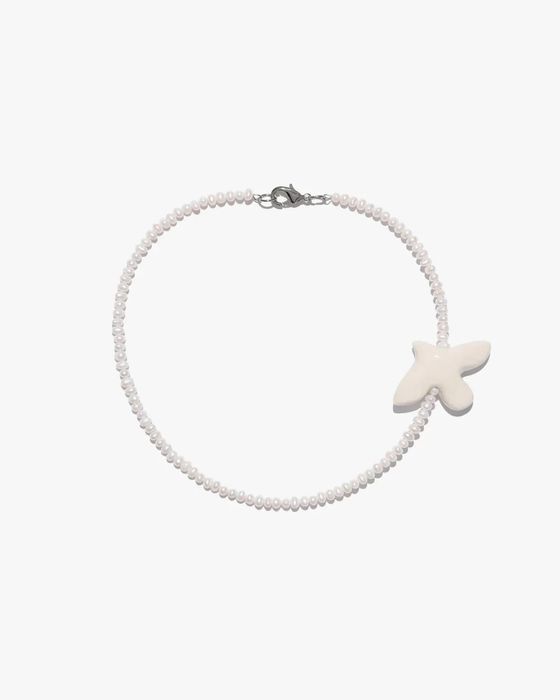 Кольє Tsvite Teren MYRNI з перлинами та пташкою