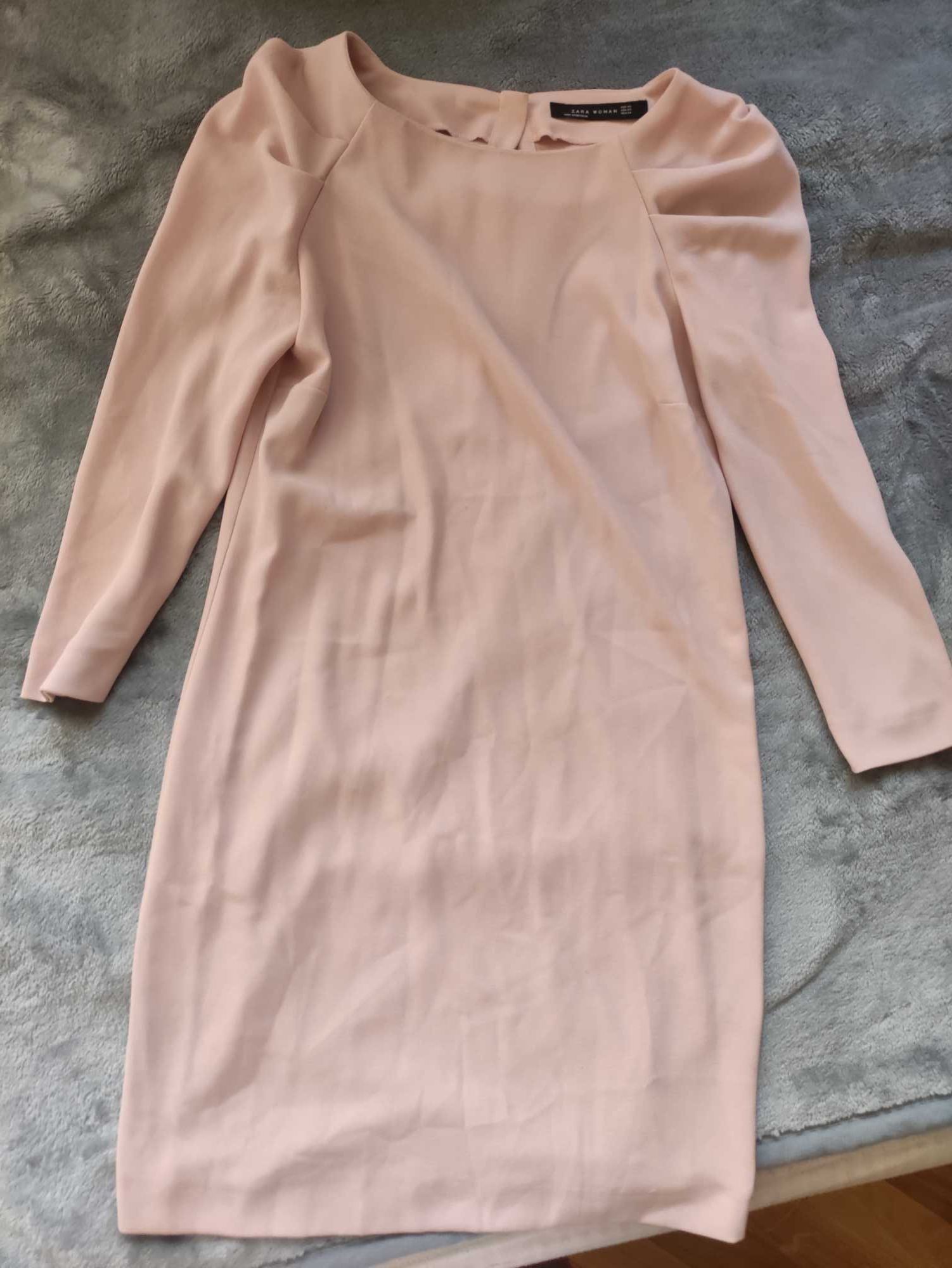 Zara sukienka pudrowy róż XS