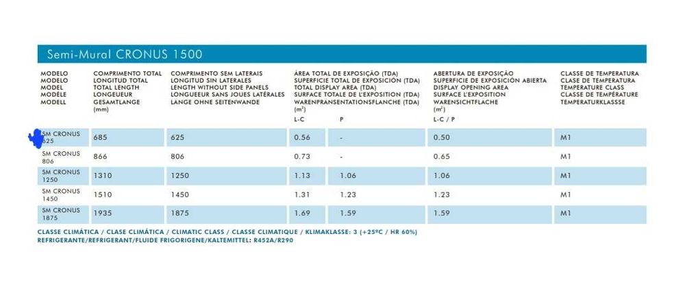 Frigorífico Refrigeração Restauração - CRONUS 1500 FB LC -