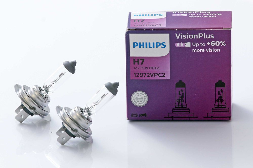 Żarówki H7 Philips 2 szt +60%