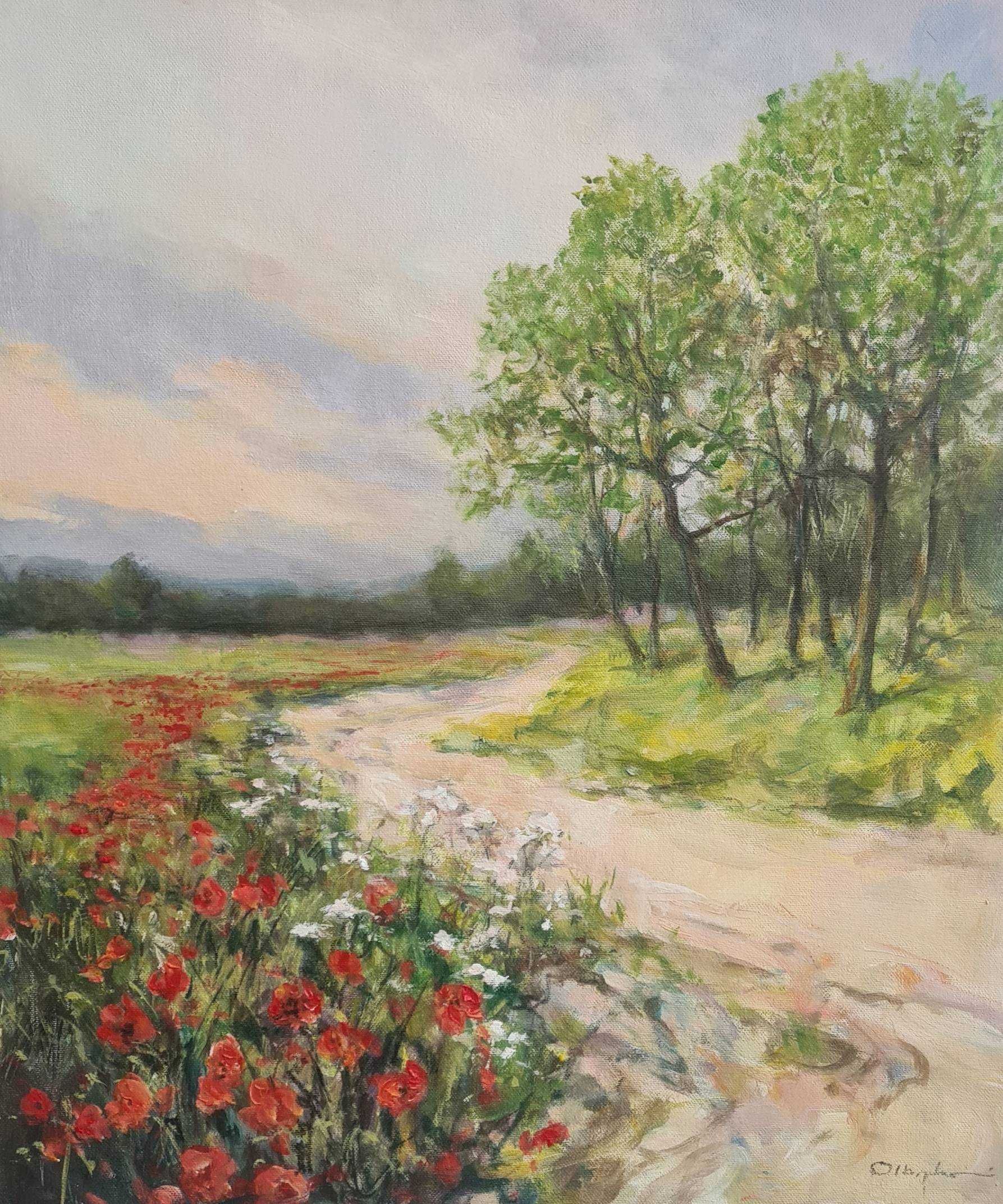 Obraz Olejny "Wiosenna Droga" Piotr Olbrychowski