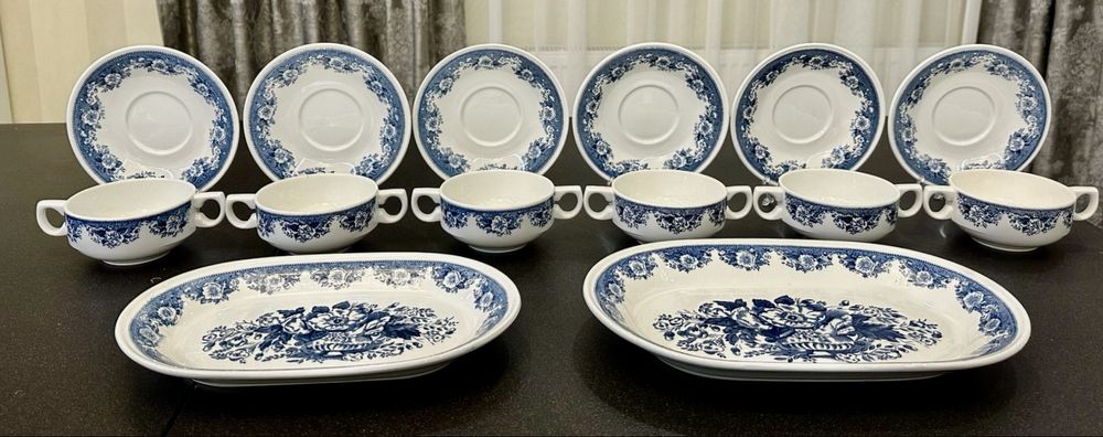 Фарфоровая супница бульоница Villeroy Boch серия Balmoral GDR Германия