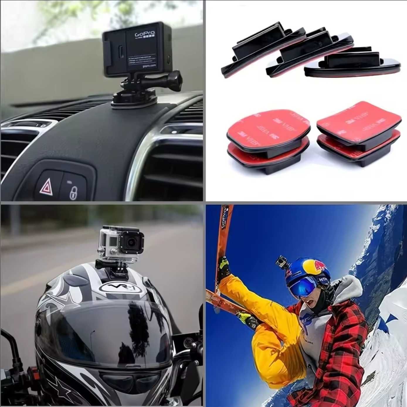 Uchwyt na kask przyklejany do kamery DJI GoPro