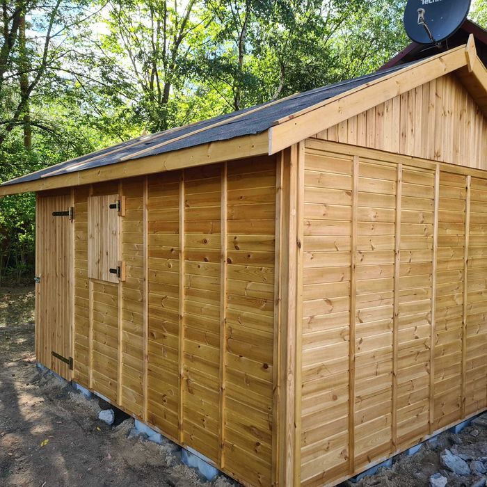 Domek drewniany narzędziowy 3x3m z transportem