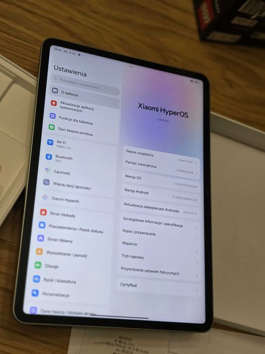 Tablet Xiaomi Pad 7 8/256 GB super stan długa gwarancja 07.2027 etui