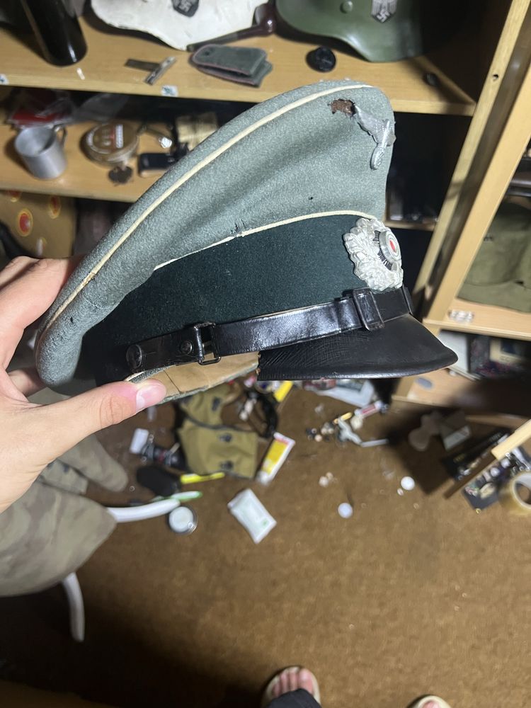 Czapka niemiecka służbowa wehrmacht schirmmutze 3 rzesza hełm bagnet