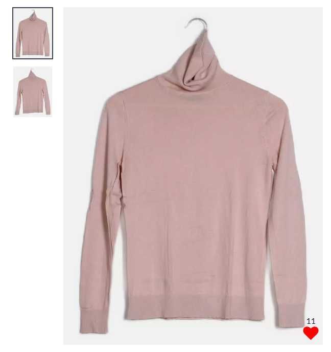 Linda Malha Gola Alta Rosê Massimo Dutti (s) (desconto: 55% off!)